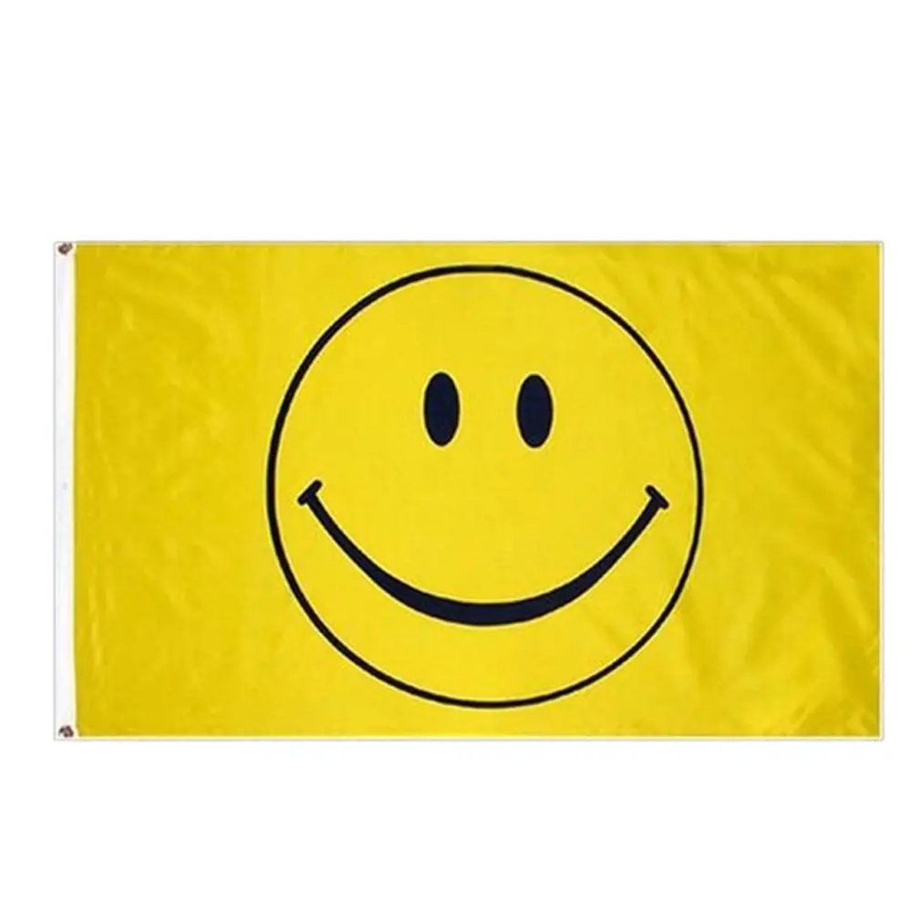 Sonnige gelbe Smiley-Flaggen